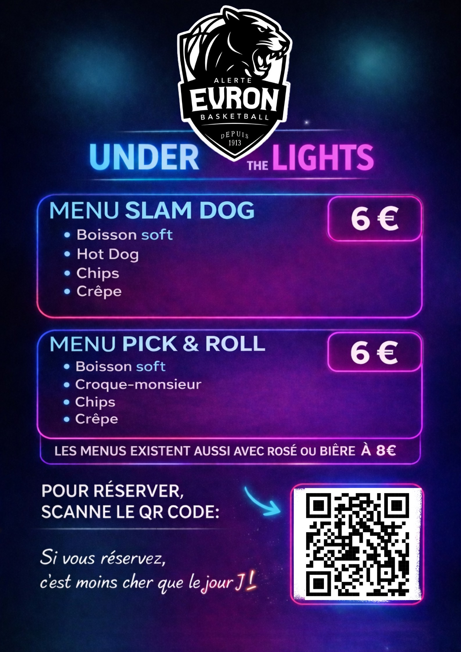RESTAURATION TOURNOI FLUO